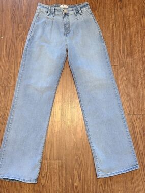 High-Rise Light Blue Wide Leg Jeans